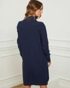 Fleur de cachemire Robes|Robe Charlotte marine
