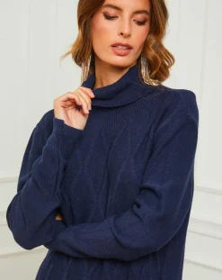 Fleur de cachemire Robes|Robe Charlotte marine