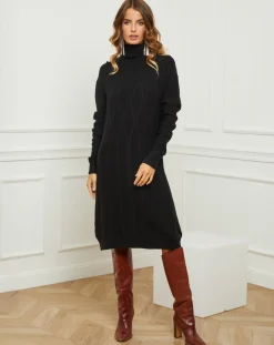 Fleur de cachemire Robes|Robe Charlotte noire