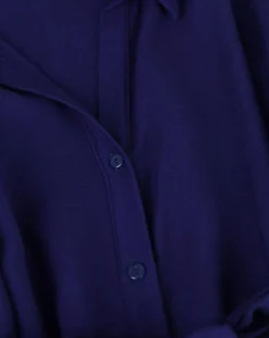 An'ge Robes|Robe chemise courte Mira bleu électrique