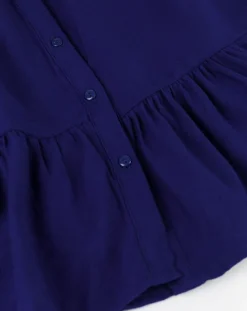 An'ge Robes|Robe chemise courte Mira bleu électrique