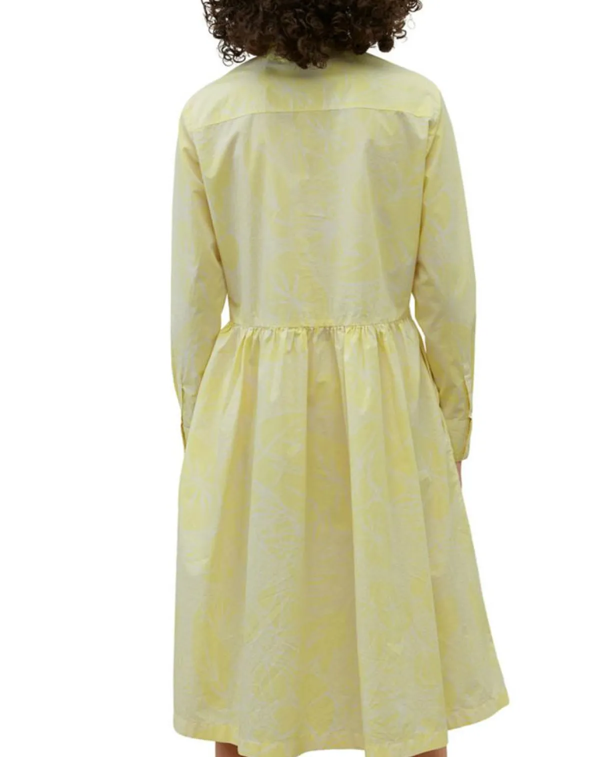 Marc O'Polo Robes|Robe chemise Mid Coton Bio Poche jaune
