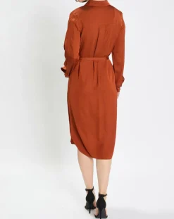 Marc O'Polo Robes|Robe chemise orange
