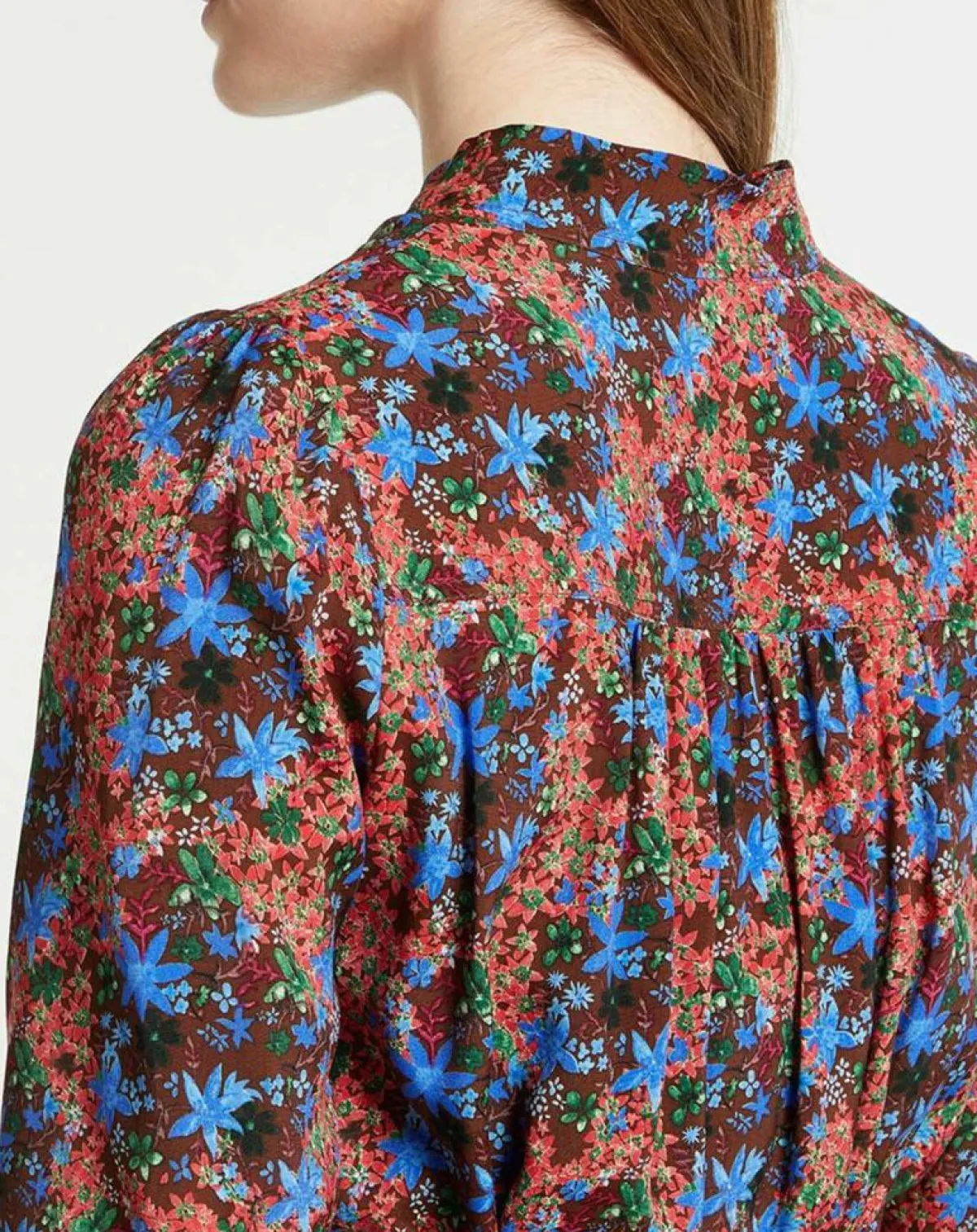 Suncoo Robes|Robe Cidjie imprimée bleu/marron