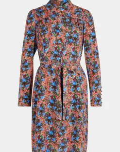 Suncoo Robes|Robe Cidjie imprimée bleu/marron