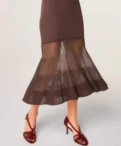 Rodier Robes|Robe Claire-Lise marron écorce