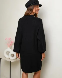 Soft Cashmere Robes|Robe Claudine noire