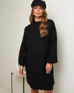 Soft Cashmere Robes|Robe Claudine noire