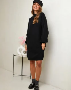 Soft Cashmere Robes|Robe Claudine noire