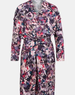 Suncoo Robes|Robe Clavie imprimée rose/violet
