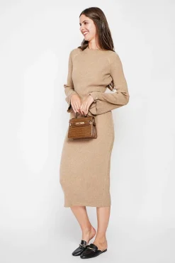 C&Jo Robes|Robe col montant camel