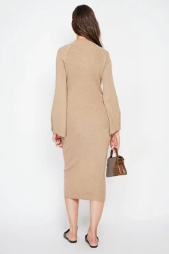C&Jo Robes|Robe col montant camel