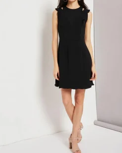 Suncoo Robes|Robe Coleen à petits volants noire