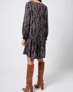 Esprit Robes|Robe courte à motif et découpe multicolore