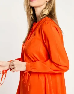 Scotch & Soda Robes|Robe courte à volants rouge