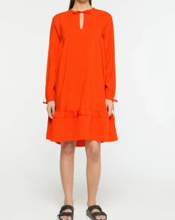 Scotch & Soda Robes|Robe courte à volants rouge