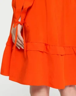 Scotch & Soda Robes|Robe courte à volants rouge