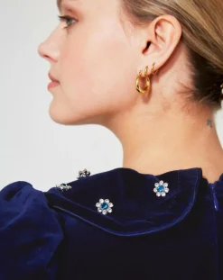 Manoush Robes|Robe courte en Velours Princesse encre