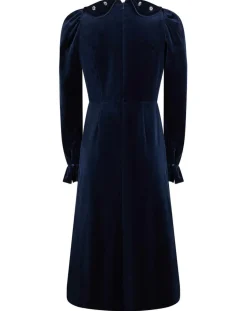 Manoush Robes|Robe courte en Velours Princesse encre