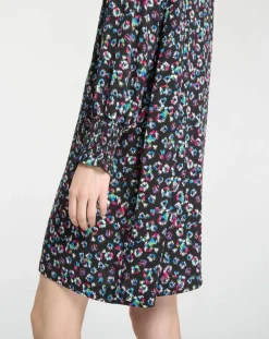 Galeries Lafayette Robes|Robe courte et droite Cannelle imprimé fantaisie multicolore