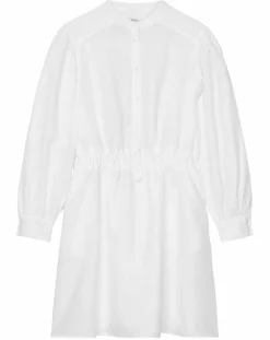 Marc O'Polo Robes|Robe courtes 100% Lin Col Mao Kl écrue