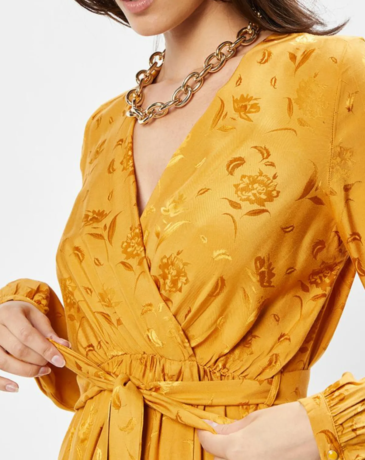 La Petite Etoile Robes|Robe Dana motifs ton sur ton orange