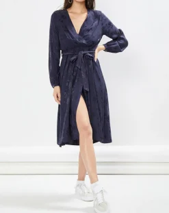 La Petite Etoile Robes|Robe Dana motifs ton sur ton marine