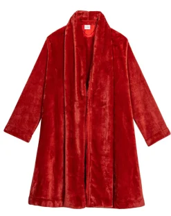 Le Chat Lingerie, Nuit|Robe de chambre en peluche flanelle Essentiel tomette