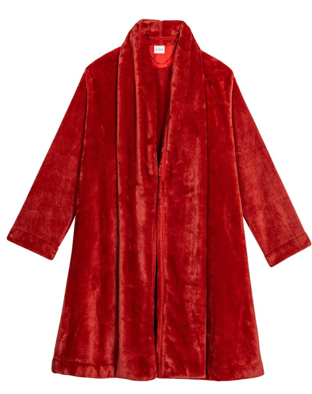 Le Chat Lingerie, Nuit|Robe de chambre en peluche flanelle Essentiel tomette