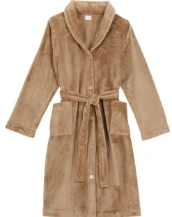 Le Chat Lingerie, Nuit|Robe de chambre en peluche flanelle Essentiel dorée