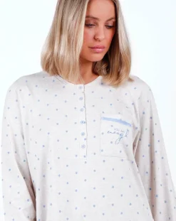 Mr Wonderful Lingerie, Nuit|Robe de nuit You are enough beige/bleu