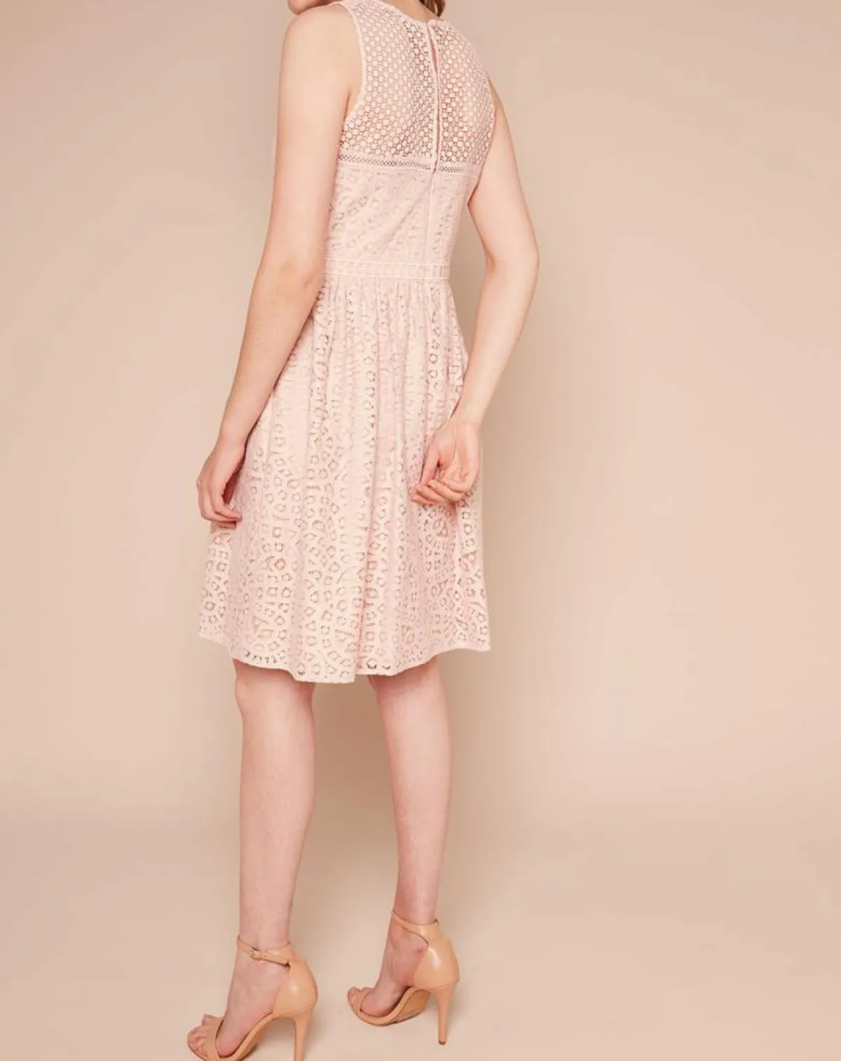 Derhy Robes|Robe Dico patineuse texturée rose