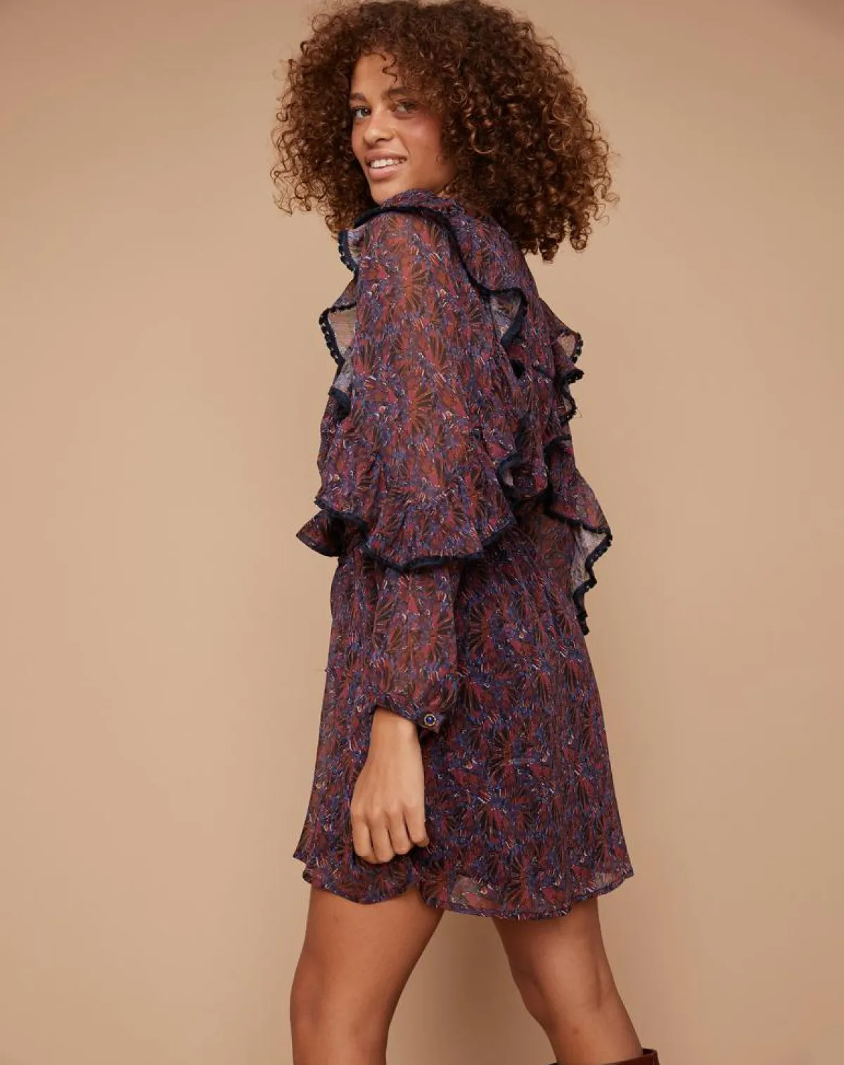 Louizon Robes|Robe Dory multicolore/violet
