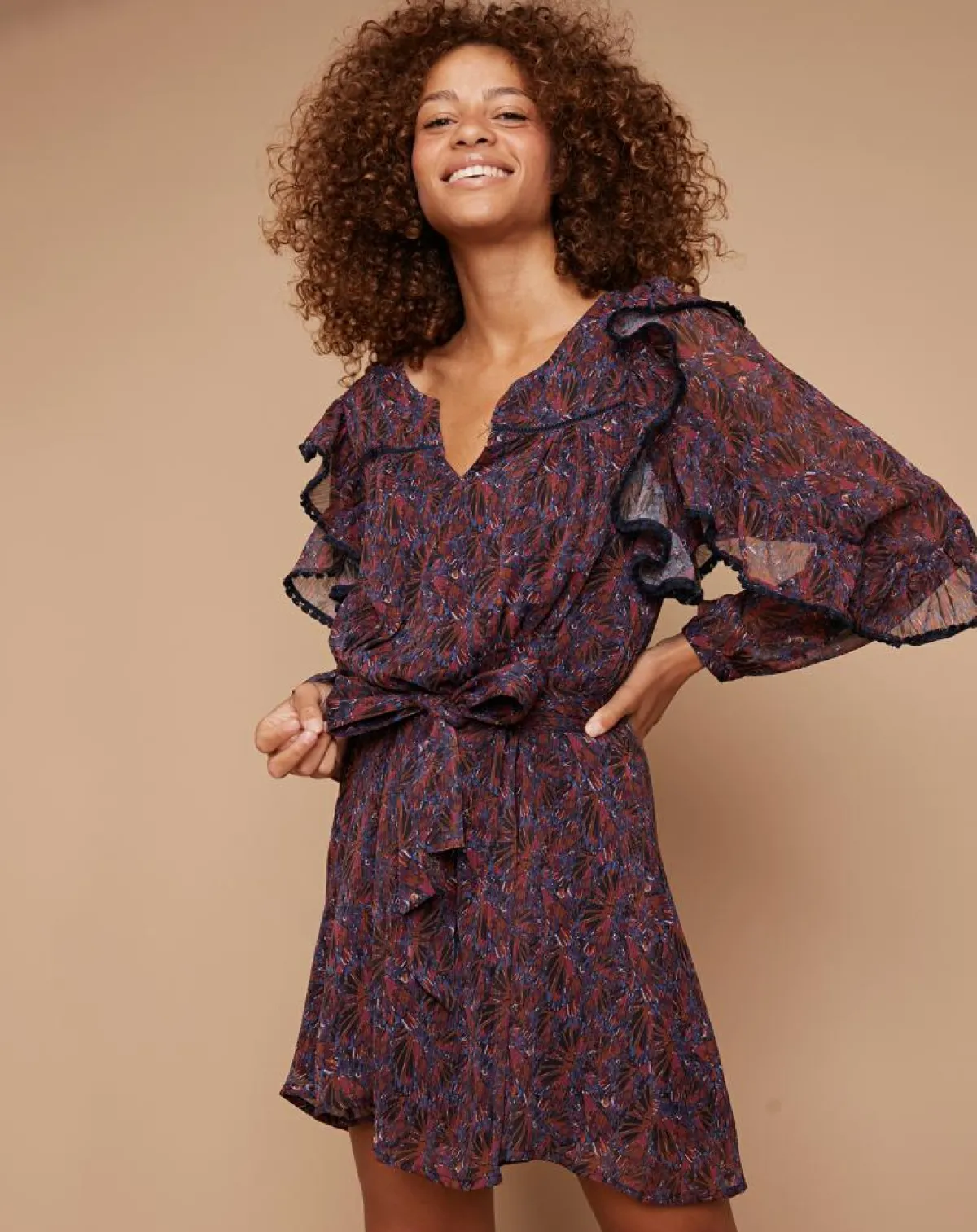 Louizon Robes|Robe Dory multicolore/violet