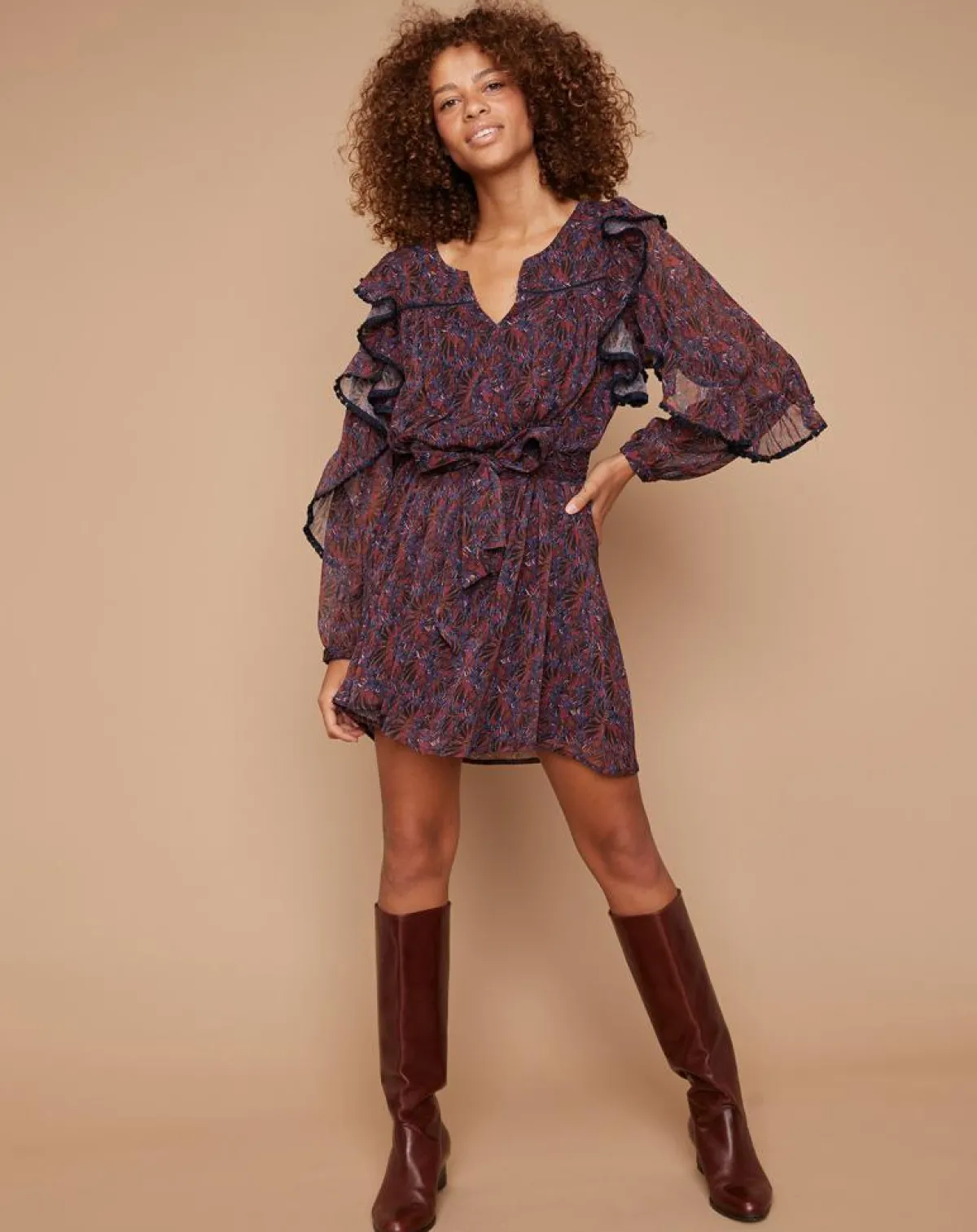 Louizon Robes|Robe Dory multicolore/violet