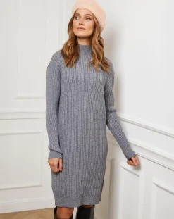 Fleur de cachemire Robes|Robe Emma grise