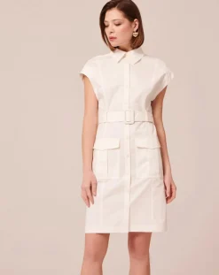 Tara Jarmon Robes|Robe en coton blanche