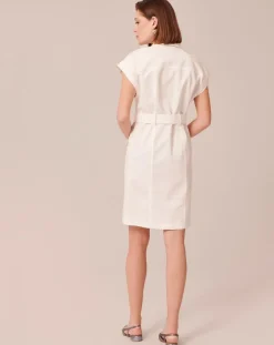 Tara Jarmon Robes|Robe en coton blanche