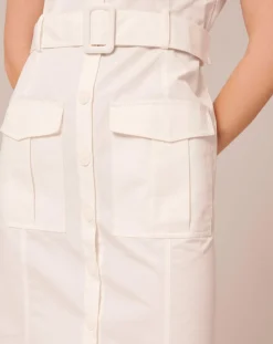 Tara Jarmon Robes|Robe en coton blanche