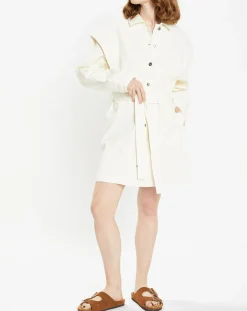 Galeries Lafayette Robes|Robe en Denim Patti écrue