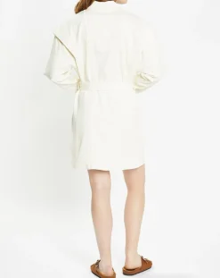 Galeries Lafayette Robes|Robe en Denim Patti écrue