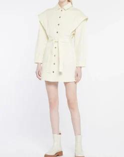 Galeries Lafayette Robes|Robe en Denim Patti écrue