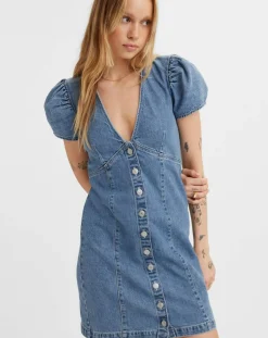 Levi's® Robes|Robe en jean courte Erin 90's bleue