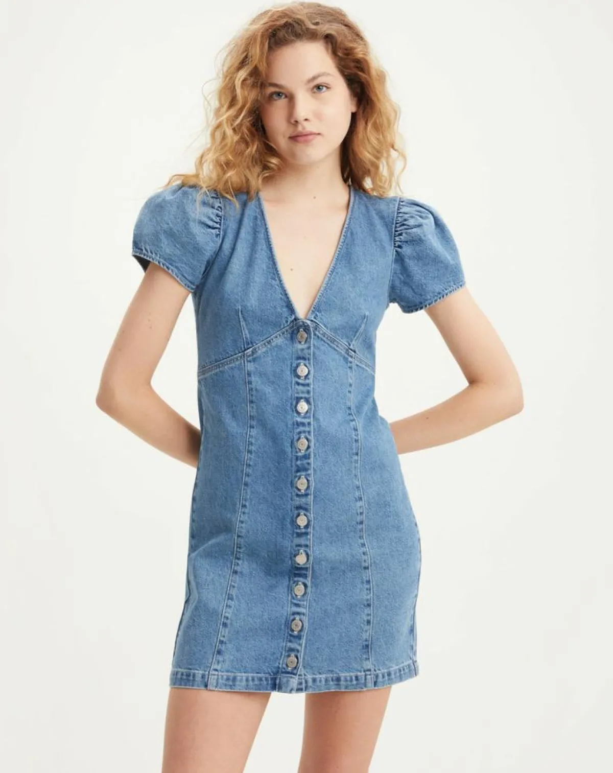 Levi's® Robes|Robe en jean courte Erin 90's bleue
