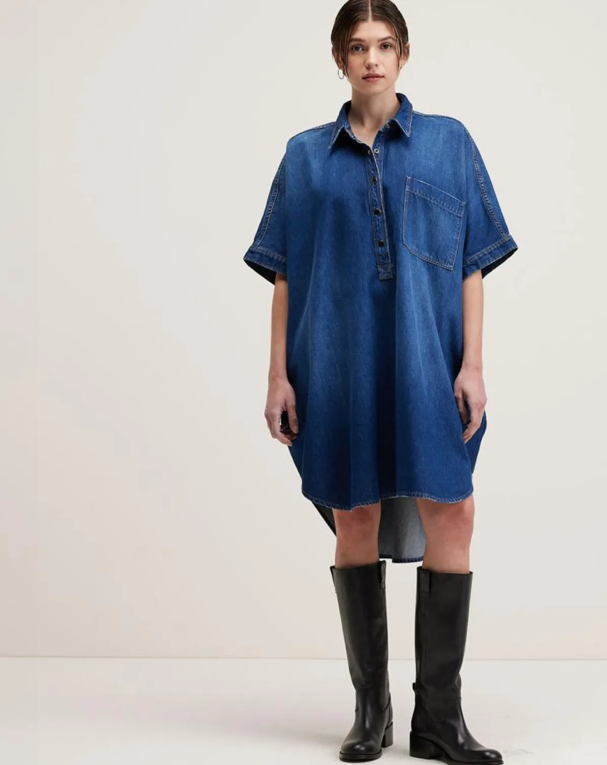Bellerose Robes|Robe en jean Klenn blue stone