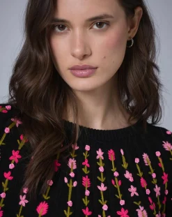 Manoush Robes|Robe en Laine mélangée Claudine noire