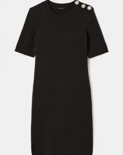 Tara Jarmon Robes|Robe en Laine mélangée irisée acier