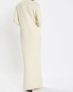 Marc O'Polo Robes|Robe en Laine mélangée maxi longue écru