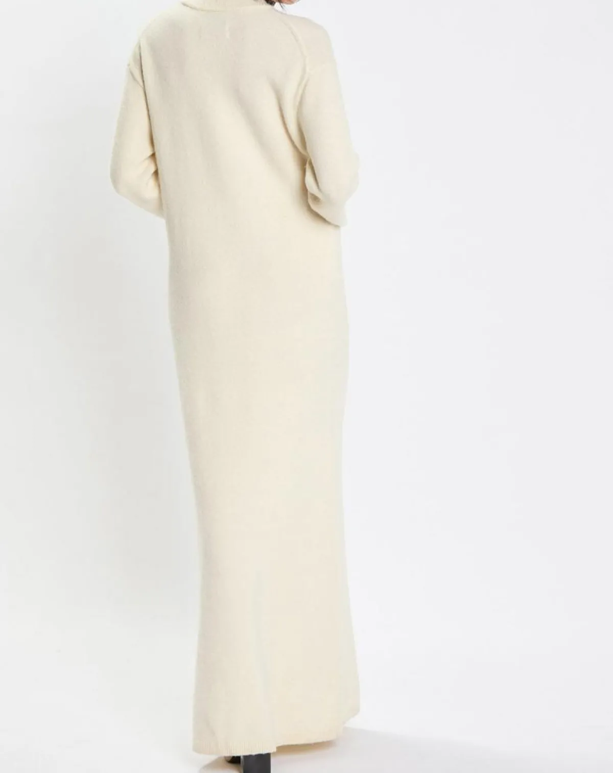 Marc O'Polo Robes|Robe en Laine mélangée maxi longue écru