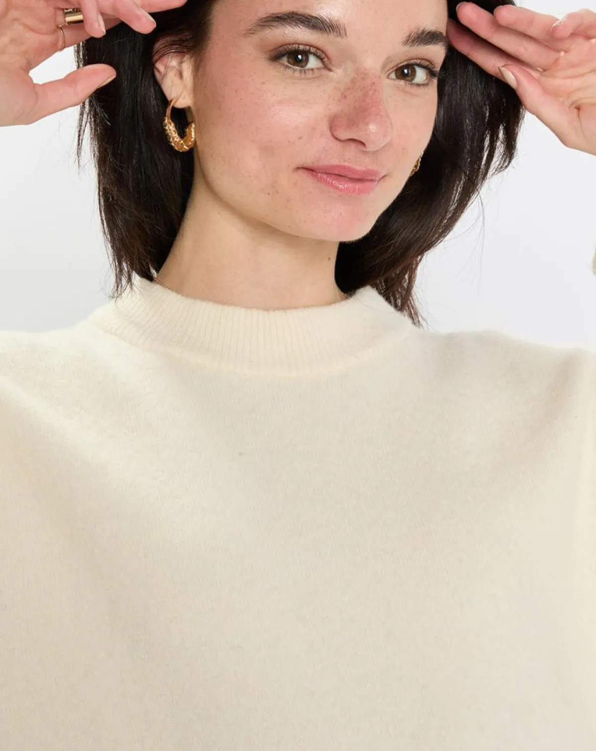 Marc O'Polo Robes|Robe en Laine mélangée maxi longue écru